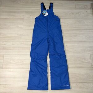 NEW Columbia Kids Snowslope II Bib Snow Ski Snowboarding Youth Large Royal Blue